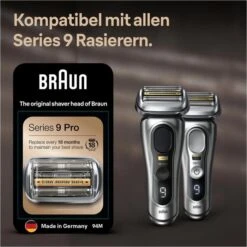 Braun Scherkopf 94M Kombipack, Silber, Für Braun Rasierer Series 9 Pro Und Series 9 -Körperpflege Store c3566ff5ea48f08ab988eafdef5fdd8d42d09d42 scherkopf braun 94m kombipack silber