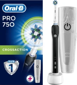 Oral-B PRO 750 Special Edition Elektrische Zahnbürste Mit Reise-Etui, Schwarz