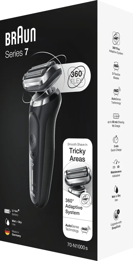 Braun Series 7 70-N1000s Elektrorasierer Für Herren, Schwarz 9 Braun Series 7 70-N1000s Elektrorasierer Für Herren, Schwarz – Bild 7