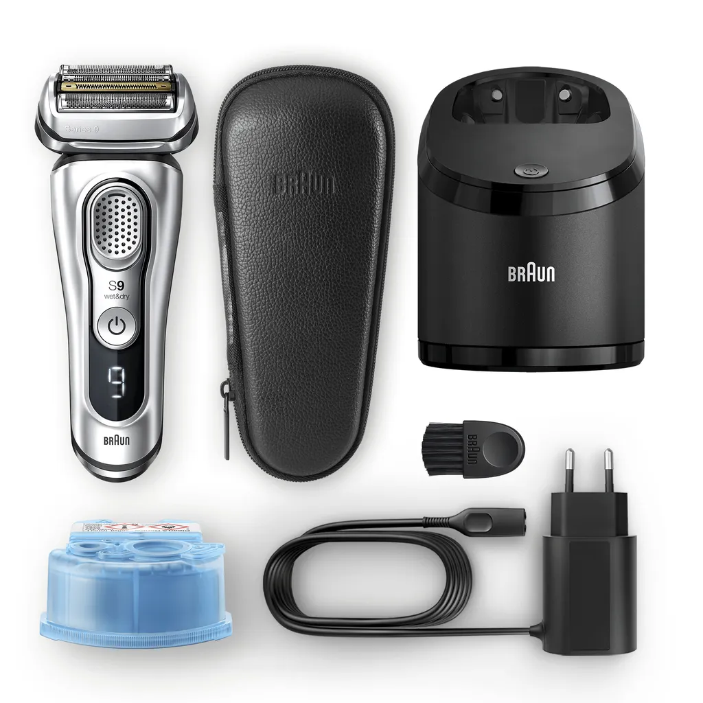 Braun Series 9 9390cc + Elektrischer Rasierer Mit 20% Längerer Akku-Laufzeit, Verbesserte Reinigungs- & Ladestation, Wet&Dry Elektrorasierer, Silber 5 Braun Series 9 9390cc + Elektrischer Rasierer Mit 20% Längerer Akku-Laufzeit, Verbesserte Reinigungs- & Ladestation, Wet&Dry Elektrorasierer, Silber – Bild 3