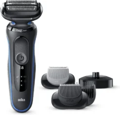 Braun Rasierer 50-B4650cs Cordless, Ladezeit 1 H, Lithium-Ionen, Anzahl Scherköpfe/Klingen 3, Schwarz/Blau, Wet & Dry -Körperpflege Store cc2a9d1bdb8ec1174fef51bbb63aea6e