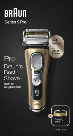 Braun Series 9 Pro 9419s Elektrorasierer Für Herren, 4+1 Scherkopf Mit ProLift Trimmer, Elektrischer Rasierer Mit 60 Min. Akkulaufzeit, Wet&Dry -Körperpflege Store cf53a0908e327a6bd9bbe592b6d5eb96
