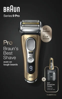 Braun Series 9 Pro 9469cc Elektrorasierer Für Herren, 4+1 Scherkopf Mit ProLift Trimmer, 5-in-1 Reinigungsstation, Rasierapparat Mit 60 Min. Laufzeit -Körperpflege Store d3851e4670645f0780dfffc2e7c89b47
