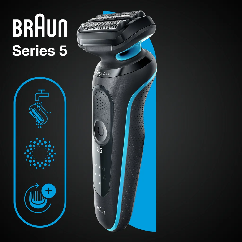 Braun Elektrischer Rasierer - Series 5 - 51-M1000s - Schwarz & Blau 8 Braun Elektrischer Rasierer - Series 5 - 51-M1000s - Schwarz & Blau – Bild 6