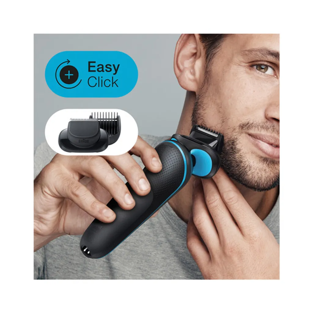 Braun Series 5 51-M4500cs Elektrischer Nass- Und Trockenrasierer, EasyClick, Barttrimmer, Ladestation, EasyClean - Schwarz/Mintgrün 4 Braun Series 5 51-M4500cs Elektrischer Nass- Und Trockenrasierer, EasyClick, Barttrimmer, Ladestation, EasyClean - Schwarz/Mintgrün – Bild 2