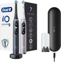 Electric Toothbrush IO9 Series Duo Pack Black / Rose Extra Handle 2 Pcs
