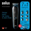 Braun 7-in-1-Trimmer MGK3245 Barttrimmer, Gesichtshaartrimmer Und Haarschneider Für Herren, Schwarz/blau