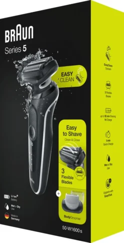 Braun Series 5 50-W1600s Elektrorasierer Für Herren, Bodygroomer, Weiß -Körperpflege Store de04a5f20858121546aa794db647462c