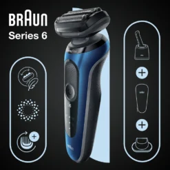 Braun Elektrischer Rasierer - Series 6 - 61-B7200cc + Präzisionsaufsatz & Reinigungsstation - Blau & Schwarz 28 Braun Elektrischer Rasierer - Series 6 - 61-B7200cc + Präzisionsaufsatz & Reinigungsstation - Blau & Schwarz -Körperpflege Store e19f55c240290a559a901b4837144645