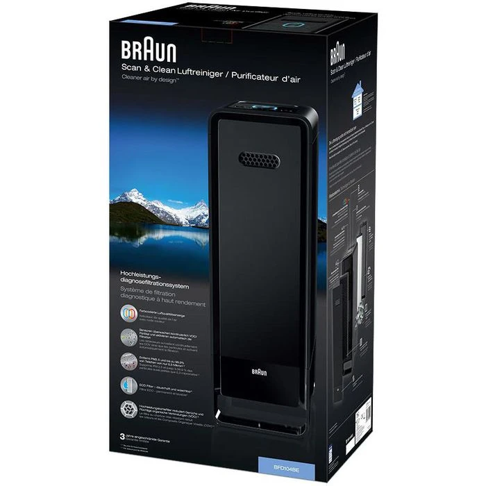 Braun Luftreiniger BFD104BE Scan & Clean, HEPA-Filter, Aktivkohle, CADR 315 M³/h, Bis 129 M² 7 Braun Luftreiniger BFD104BE Scan & Clean, HEPA-Filter, Aktivkohle, CADR 315 M³/h, Bis 129 M² – Bild 5