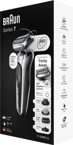 Braun Series 7 71-S4862cs Elektrorasierer Mit 3 EasyClick-Aufsätzen, Ladestation, Silber 12 Braun Series 7 71-S4862cs Elektrorasierer Mit 3 EasyClick-Aufsätzen, Ladestation, Silber -Körperpflege Store e7fb9d2d6c6d74e8b4bd5ae666090921