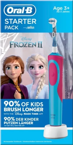 Oral-B Kids Frozen Promo Starterpack, Elektrische Zahnbürste, Kinderzahnbürste