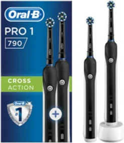 Oral-B Zahnbürste PRO 790 Cross Action Für Erwachsene, Wiederaufladbar, Zahnputzmodi 1, Anzahl Der Enthaltenen Bürstenköpfe 2, Schwarz/Weiß -Körperpflege Store ebabfabad390f160a8f2d03d42ba95e2
