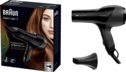 Braun Satin Hair 7 SensoDryer HD780, Professioneller Haartrockner Mit Thermosensor Und AC-Motor, Inkl. Stylingdüse, 2000 Watt