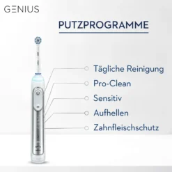 Oral-B Genius 8000N Elektrische Zahnbürste Mit Positionserkennung & Reise-Etui, Silber -Körperpflege Store f763ad95d270c7d9ade12c9e645d9c40