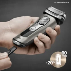 Braun Series 9 9345s + Elektrischer Rasierer Mit 20% Längerer Akku-Laufzeit, Ladestation, Wet&Dry Elektrorasierer Herren, Präzisionstrimmer, Grafit -Körperpflege Store f76a51d4e34a9967e9cae110509be0a0 1