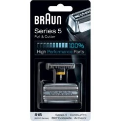 Braun 51S Kombipack (8000 Series) Scherkopf, Silber, Für Braun Rasierer Series 5, ContourPro, Activator