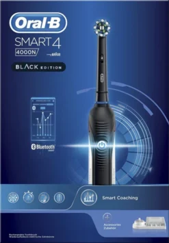 Oral-B Smart 4 4000N CrossAction Elektrische Zahnbürste, Schwarz -Körperpflege Store fc9212bb25b886827dd402f62a6c69de