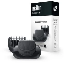 Braun Scherkopf EasyClick Barttrimmer-Aufsatz, BeardTrimmer, Für Braun Rasierer Series 5, 6 Und 7