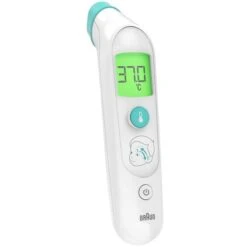 Braun Fieberthermometer TempleSwipe BST200WE, Schläfe, Farbwechsel-Display, Digital, Infrarot -Körperpflege Store fea6e99d4b896f5d0a3fa7998644772192d2eb1e fieberthermometer braun templeswipe bst200we