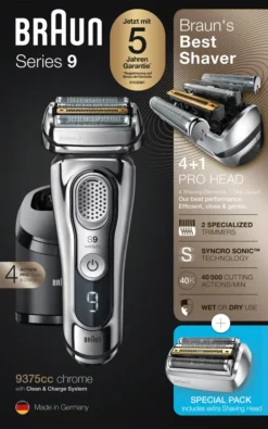 Braun Series 9cc Brauns Premium Elektrorasierer Mit 4+1 Scherkopf, Rasierer & Präzisionstrimmer, Reinigungs- & Ladestation, Inkl. Scherkopf, Chrom 12 Braun Series 9cc Brauns Premium Elektrorasierer Mit 4+1 Scherkopf, Rasierer & Präzisionstrimmer, Reinigungs- & Ladestation, Inkl. Scherkopf, Chrom -Körperpflege Store ffb4673feb43658ec9c64d463e2930ac